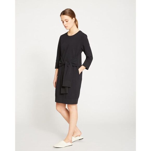 NWT UNIVERSAL STANDARD Classic Light Terry Cloth Tie Sweatshirt Dress - Picture 2 of 15